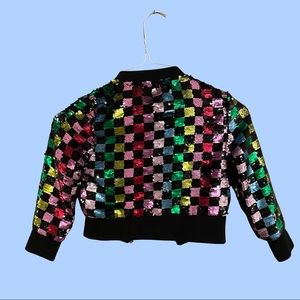 Rockets of Awesome girls sequin bomber size 4